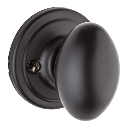 KWIKSET Laurel Knob Interior Dummy Handleset Trim, Iron Black 968L-514GC